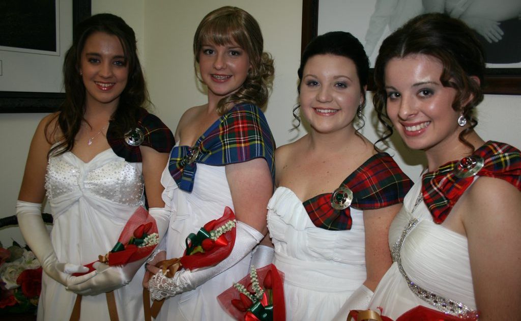Lindsey Marstella, Catherine Emerson, Lydia Wallace and Demi Quirk at the Caledonian Deb Ball at St Mary's Hall on Saturday, May 19. Photo Deanna Millard/Warwick Daily News. Lindsey Marstella, Catherine Emerson, Lydia Wallace and Demi Quirk at the Caledonian Deb Ball at St Mary's Hall on Saturday, May 19. Photo Deanna Millard/Warwick Daily News.